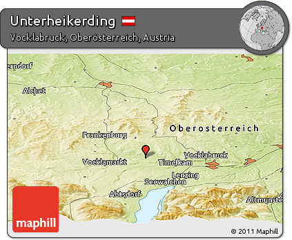 Physical Panoramic Map of Unterheikerding