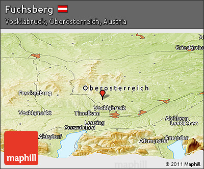 Physical Panoramic Map of Fuchsberg