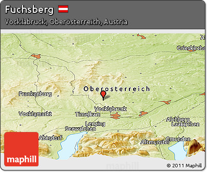 Physical Panoramic Map of Fuchsberg