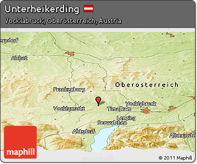 Physical Panoramic Map of Unterheikerding