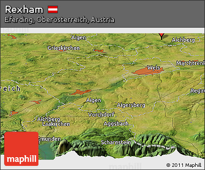 Satellite Panoramic Map of Rexham