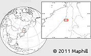 Blank Location Map of the area around 48° 5' 50" N, 140° 19' 29" E