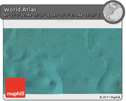 Satellite 3D Map of the Area around 48° 5' 50" N, 143° 43' 29" E
