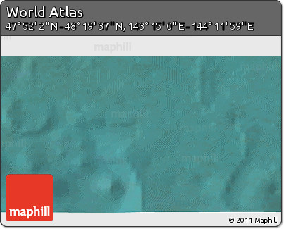 Satellite 3D Map of the Area around 48° 5' 50" N, 143° 43' 29" E