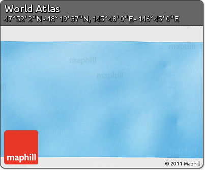 Physical 3D Map of the Area around 48° 5' 50" N, 146° 16' 30" E
