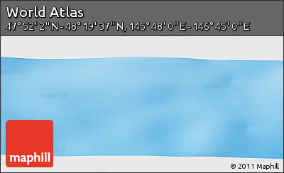 Physical Panoramic Map of the Area around 48° 5' 50" N, 146° 16' 30" E