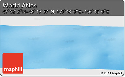 Physical Panoramic Map of the Area around 48° 5' 50" N, 146° 16' 30" E