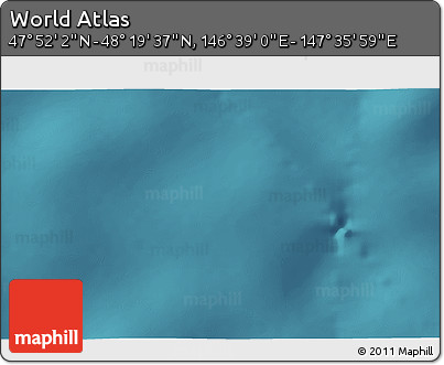 Satellite 3D Map of the Area around 48° 5' 50" N, 147° 7' 30" E