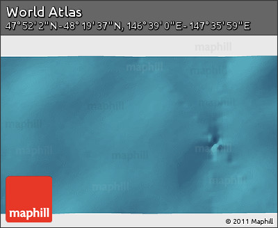 Satellite 3D Map of the Area around 48° 5' 50" N, 147° 7' 30" E