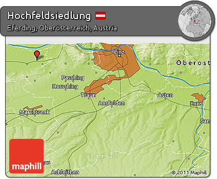Physical 3D Map of Hochfeldsiedlung