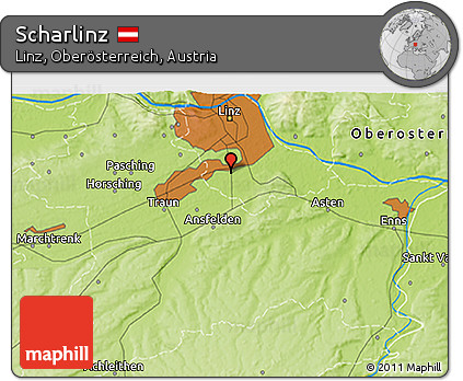 Physical 3D Map of Scharlinz
