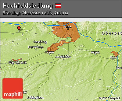 Physical 3D Map of Hochfeldsiedlung