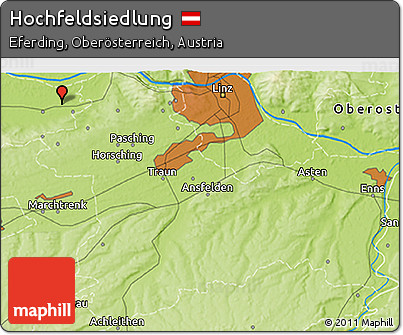 Physical 3D Map of Hochfeldsiedlung