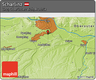 Physical 3D Map of Scharlinz