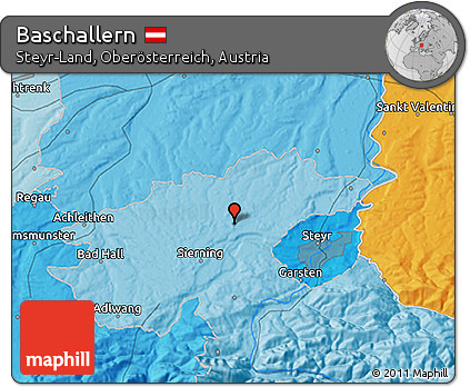 Political 3D Map of Baschallern