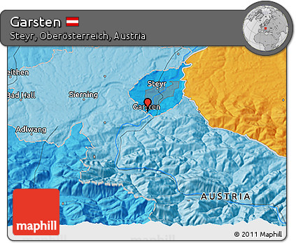 Political 3D Map of Garsten