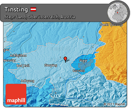 Political 3D Map of Tinsting