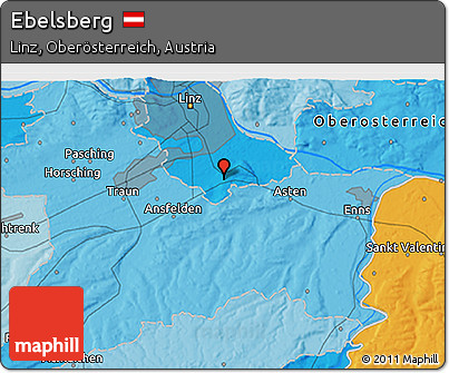 Political 3D Map of Ebelsberg