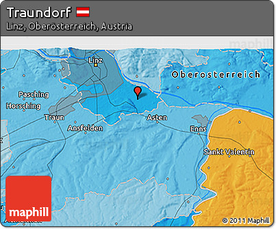 Political 3D Map of Traundorf