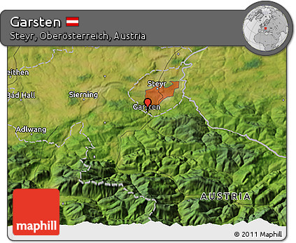 Satellite 3D Map of Garsten