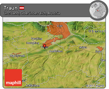 Satellite 3D Map of Traun