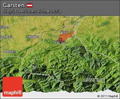 Satellite 3D Map of Garsten