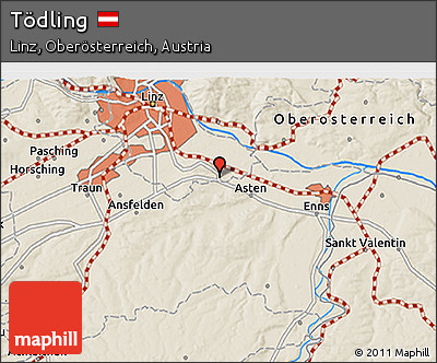 Shaded Relief 3D Map of Tödling