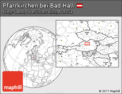 Blank Location Map of Pfarrkirchen Bei Bad Hall