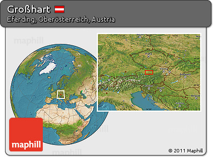Satellite Location Map of Großhart