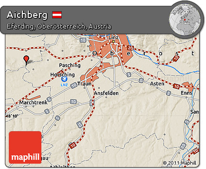 Shaded Relief Map of Aichberg