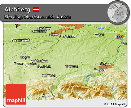 Physical Panoramic Map of Aichberg