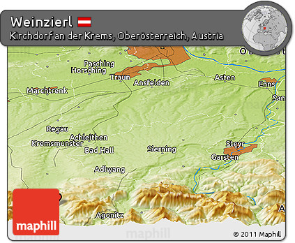 Physical Panoramic Map of Weinzierl