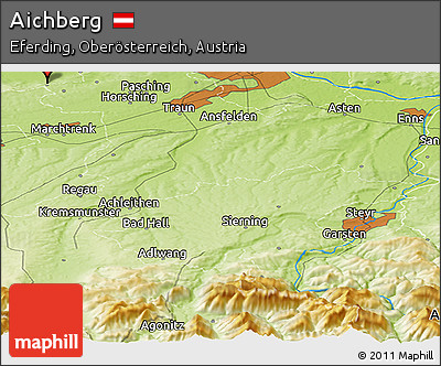 Physical Panoramic Map of Aichberg