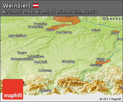 Physical Panoramic Map of Weinzierl