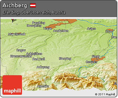 Physical Panoramic Map of Aichberg