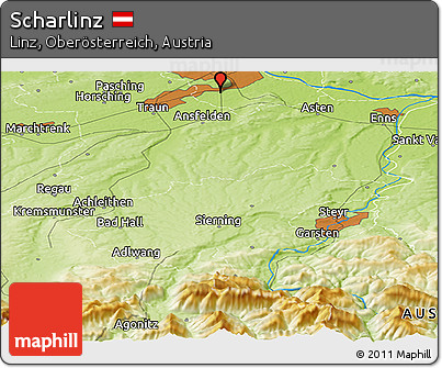 Physical Panoramic Map of Scharlinz