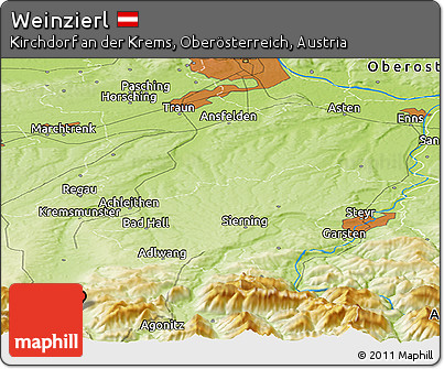 Physical Panoramic Map of Weinzierl