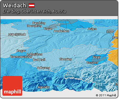 Political Panoramic Map of Weidach