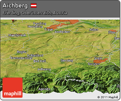 Satellite Panoramic Map of Aichberg
