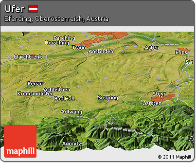 Satellite Panoramic Map of Ufer