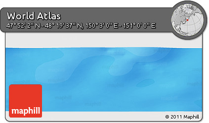 Political Panoramic Map of the Area around 48° 5' 50" N, 150° 31' 30" E