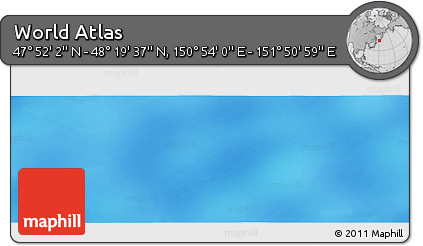 Physical Panoramic Map of the Area around 48° 5' 50" N, 151° 22' 30" E
