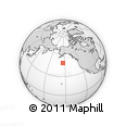 Outline Map of the Area around 48° 5' 50" N, 153° 46' 30" W, rectangular outline