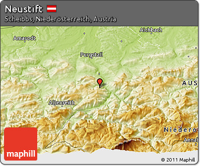 Physical 3D Map of Neustift