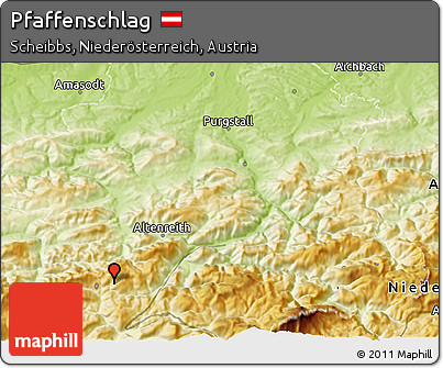 Physical 3D Map of Pfaffenschlag