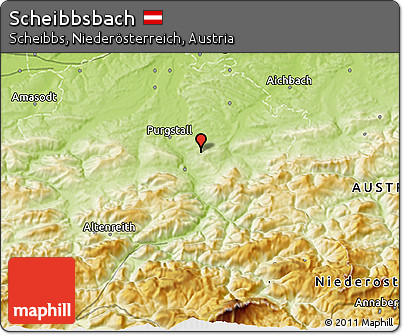 Physical 3D Map of Scheibbsbach