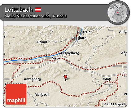 Shaded Relief 3D Map of Loitzbach