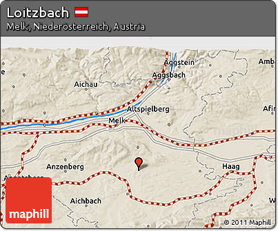 Shaded Relief 3D Map of Loitzbach