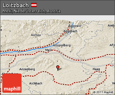 Shaded Relief 3D Map of Loitzbach