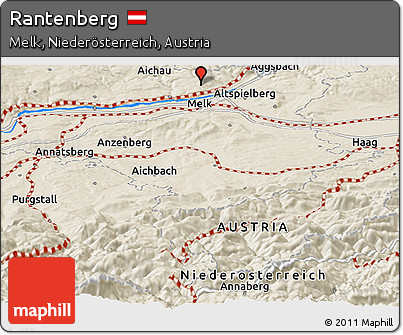 Shaded Relief Panoramic Map of Rantenberg